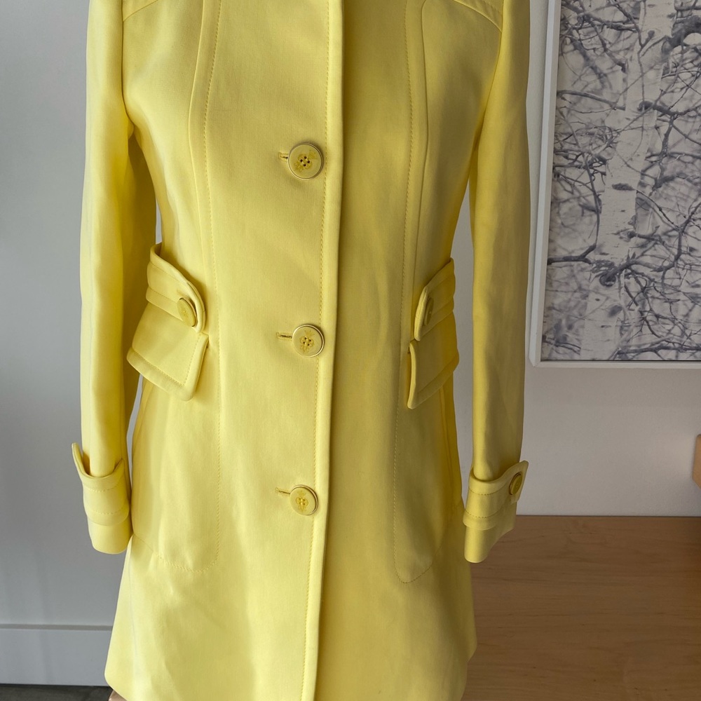 NWT- Emilio Pucci Single Breasted Yellow Coat - Picture 3 of 9
